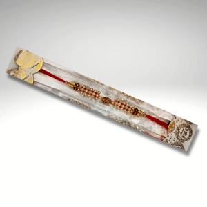 Designer Om Rakhi with Stones and Beads
