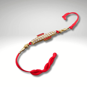 Stylish Stone Designer Red Color Rakhi