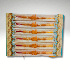 Traditional Peacock Design Rakhi with Beads (1 pc)