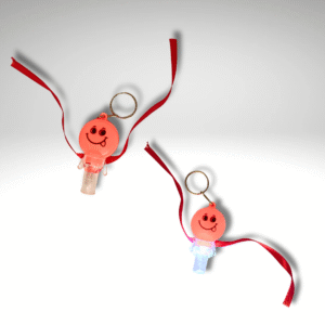 Glowing Colorful Rakhi with Smiley Key Chain