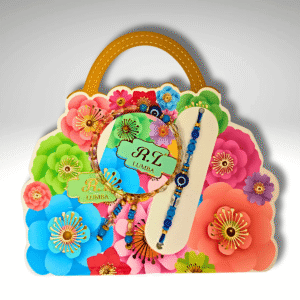 Premium Designer Evil Eye Rakhi & Lumba Set for Bhaiya-Bhabhi