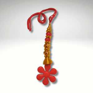 Red Flower Design Lumba Rakhi for Bhabhi