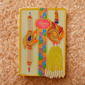 Premium Designer Bhaiya Bhabhi Rakhi Set