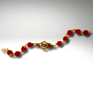 Om Trishul Damru Design Bracelet Rakhi with Rudraksha for Mens